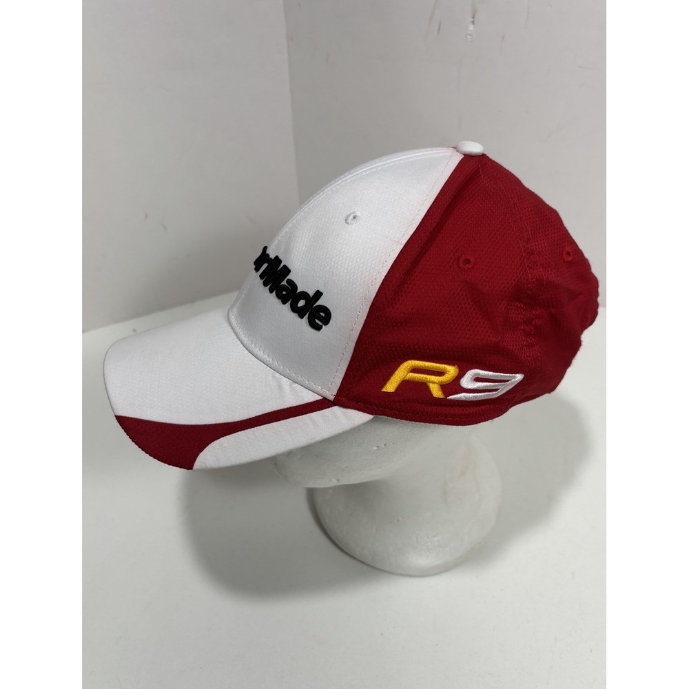 TAYLORMADE R9‎ Penta TP Golf Hat White Red Adjustable Cap Logo Embroidered - Picture 2 of 8